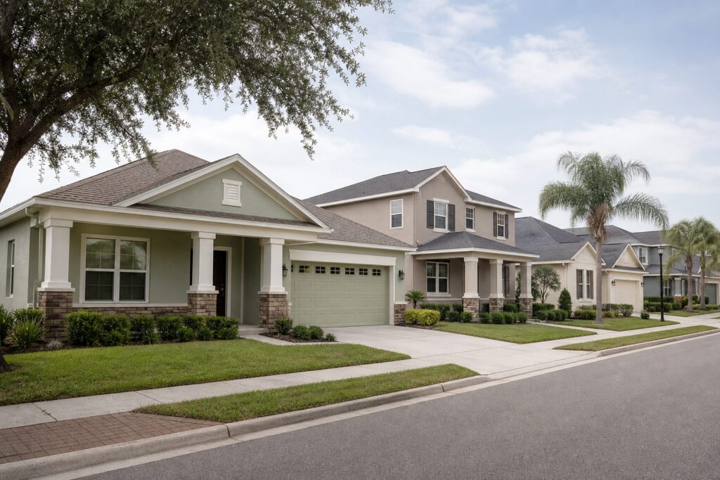Kissimmee neighborhood with well-kept homes and quiet residential streets, an established residential neighborhood
